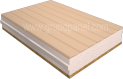 Panel sandwich madera con terminacion friso abeto natural o barnizado