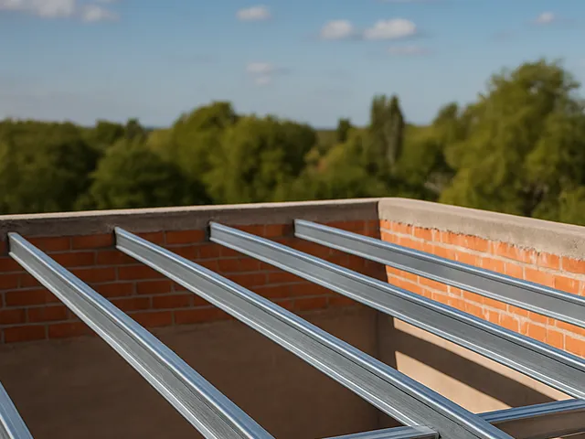 Instalación de cubierta con perfiles estructurales tipo C galvanizados