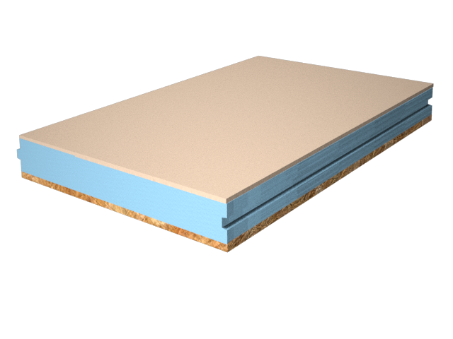 Panel sandwich madera acabado interior con cemento-madera