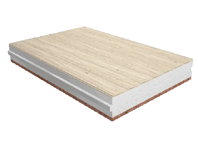 panel sandwich madera friso abeto natural núcleo aislante
