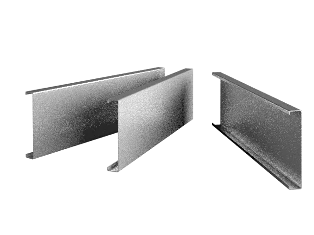 Perfiles metálicos tipo C galvanizados para estructuras de cubiertas o tejados